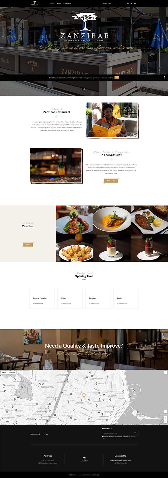 site internet pour les restaurant